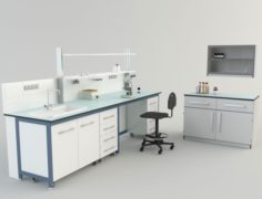 Hospital Laboratory Furniture 1 3D Model