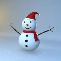 Rigged Snowman Model 3D Model