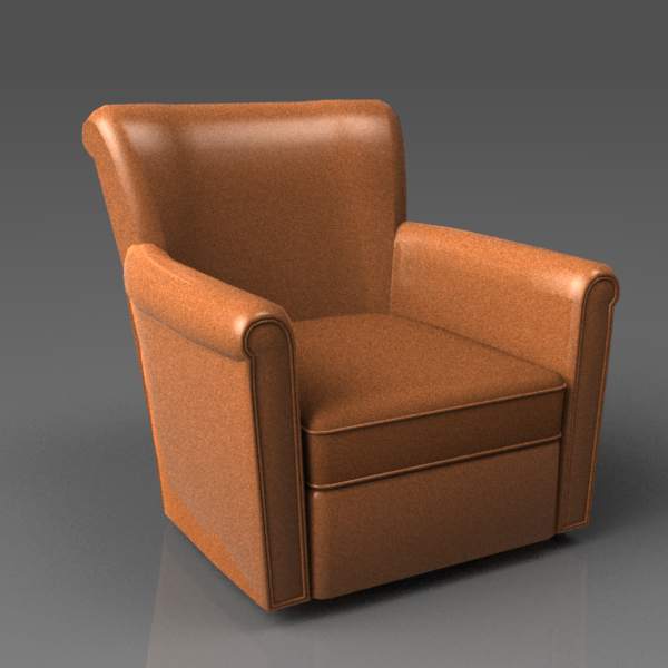 Irving leather armchair 3D Model