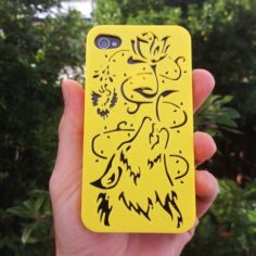Howling Wolf Iphone Case 4 4s 3D Print Model