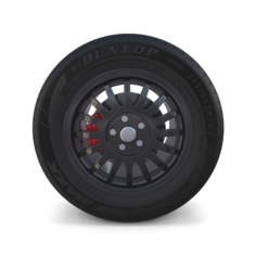 Generic Dark Alloy Wheel and Brake 3D Model