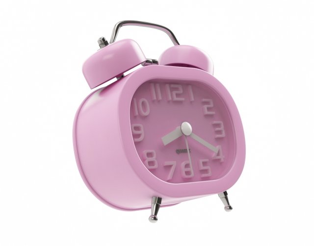 Goldfox Fashion Oval Cute Twin Double Bell Desk Alarm Clock 3D 3D Model