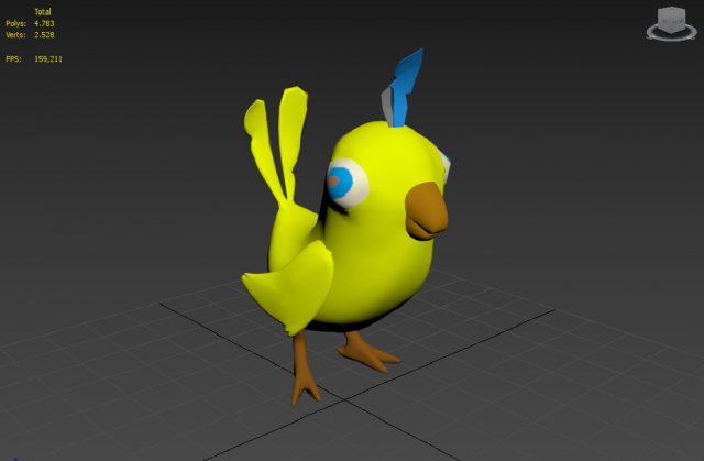 Cartoon Bird 3D Model