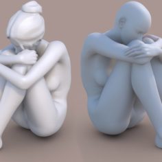 Woman sitting 3D Print Model