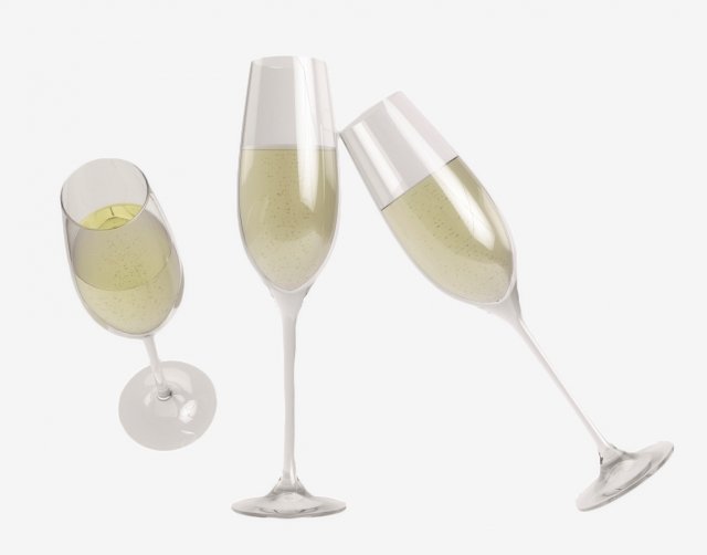 Champagne flute 3D Model