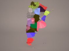 Argentina Map 3D Model