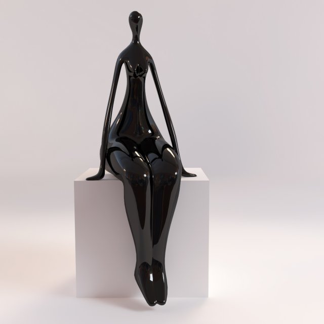 A statuette of a lady 2 3D Model