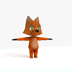Fox Cartoon 3D Model