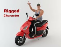 Motorcyclist 1 3D Model