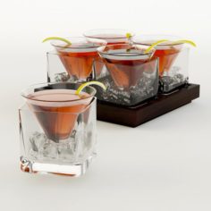 Cocktail with lemon 3D Model