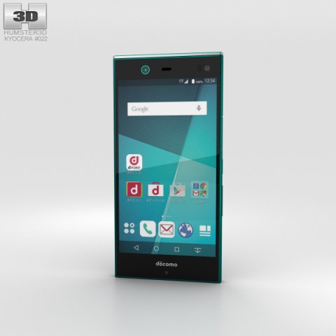 Fujitsu Arrows NX F-02H Iris Green 3D Model