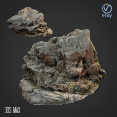 3d scanned rock cliff D 3D Model