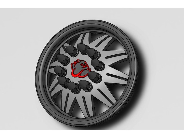 Spike Lugnut Semi Wheel 3D Print Model