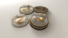 Zcash coin 3D Model