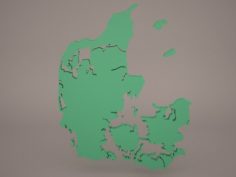 Denmark Map 3D Model