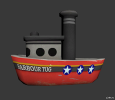 Toy Tugboat 3D Model