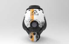 Futuristic Helmet 3D Model