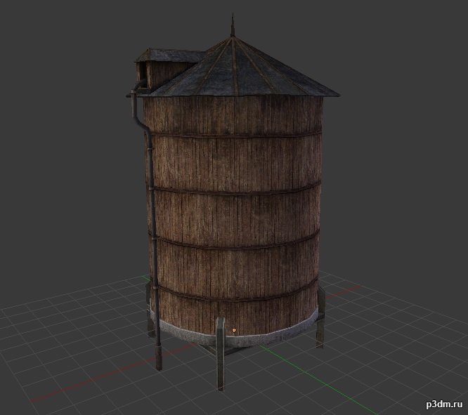 Silo tower 3D Model