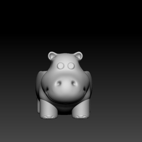 Hippo planter  3D Print Model