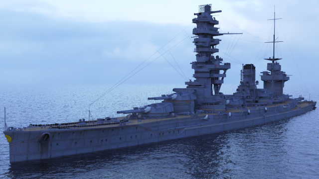 Battleship Fuso 3D Model
