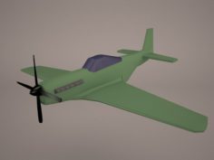 P51 Mustang Airplane 3D Model