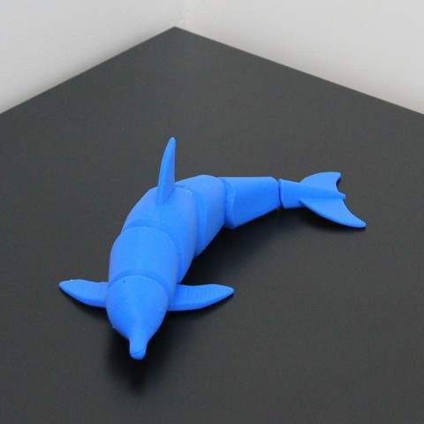 Articulated dolphin without support 3D Print Model