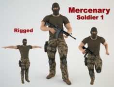 Mercenary Soldier 1 3D Model