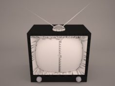 Retro TV and radio reciever Free 3D Model