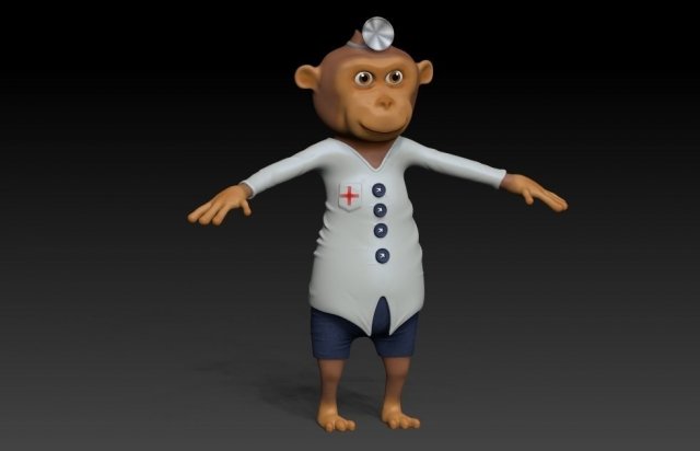 Dady monkey 3D Model
