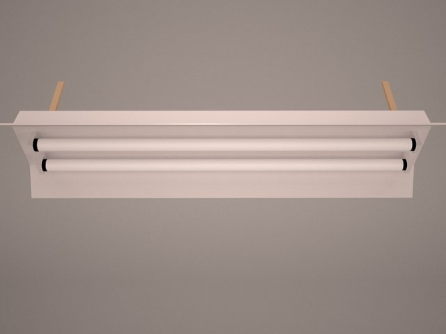 Fluorescent Ceiling Lights 3D Model