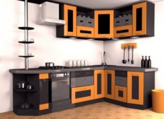 Kitchen set 3D Model