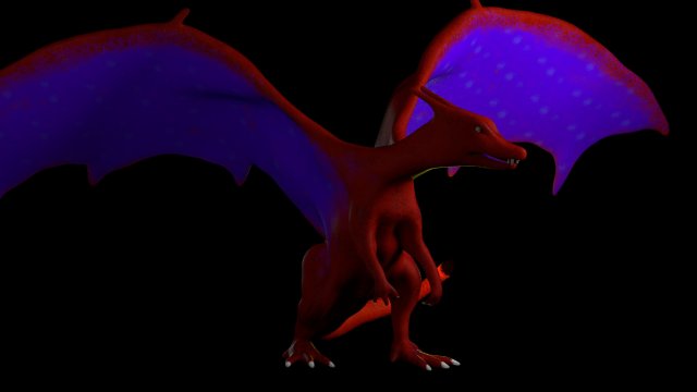 POKEMON CHARIZARD REALISTIC Muscle Rigged 3D Model