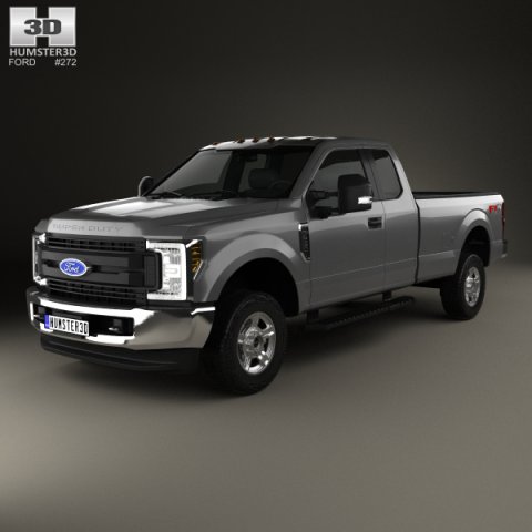 Ford F-250 Super Duty Super Cab XLT 2015 3D Model