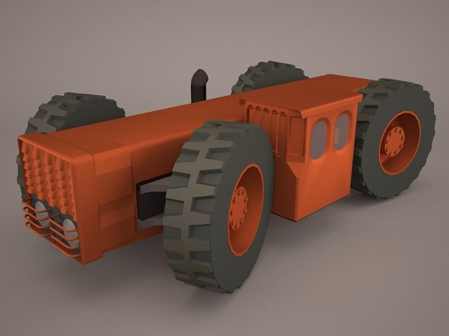 Old Tractor 3D Model