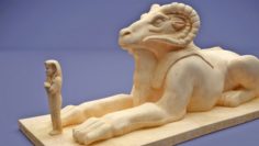 Egyptian Ram-Headed Sphinxes Statue 3D Model