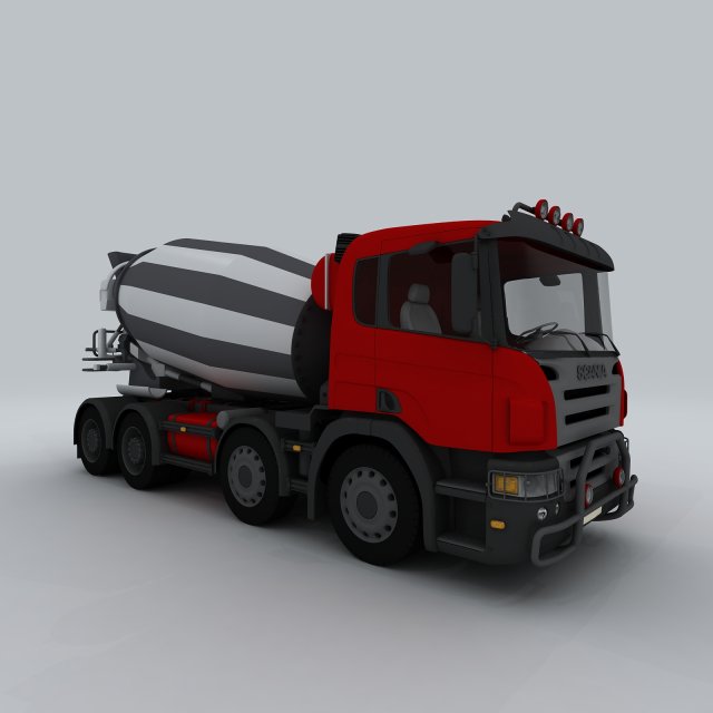 Vehicle – Mixer car 3D Model