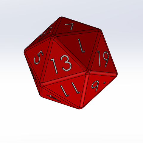20-sided dice 3D Print Model
