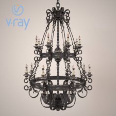 Forged chandelier 3D Model