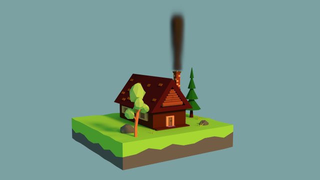 Low-poly House 3D Model