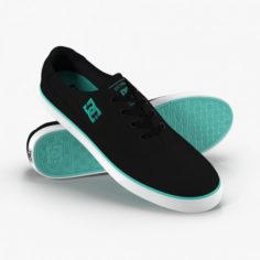 DC Shoes – Flash TX Black-Turquoise 3D Model