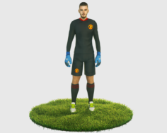De Gea goalkeeper football player 3D Model