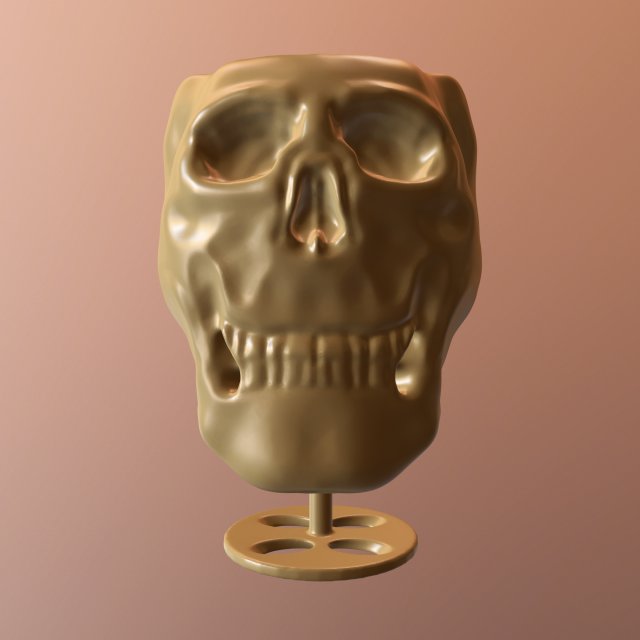 Scull-goblet 3d print 3D Model