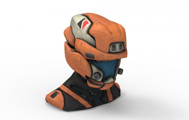 Scifi Helmet 3D Model