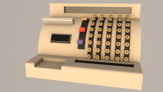 Cash Desk 3D Model