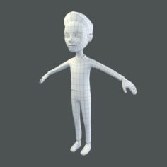Cartoon male base mesh low poly 3D Model