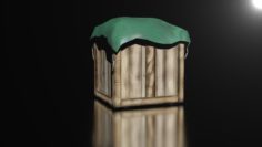Transportation box – wooden box low-poly 3D Model