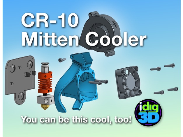 CR-10 / Tronxy Mittens Cooler 3D Print Model