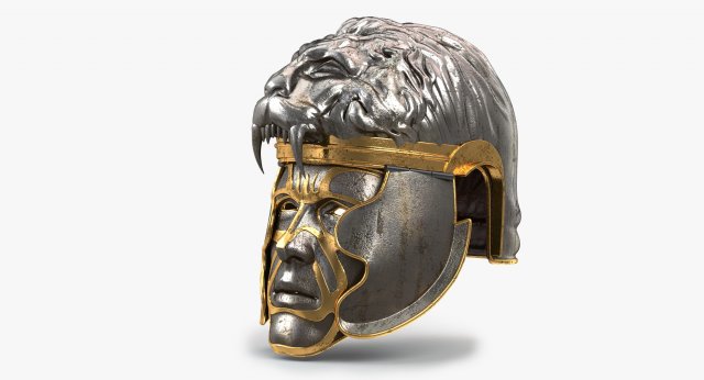 Medieval lion helmet 3D Model