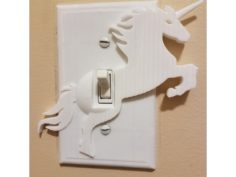 Unicorn Light Switch Cover 3D Print Model