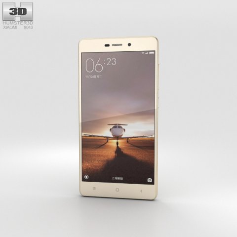 Xiaomi Redmi 3 Gold 3D Model